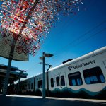 The new Angle Lake station of Sound Transit&rsquo;s Link light rail. (Ian Terry / The Herald)