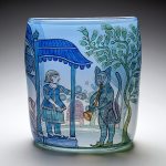 Artist Cappy Thompson&rsquo;s &ldquo;Secret Garden&rdquo; is a painted glass vessel displayed currently at the Schack Art Center.
