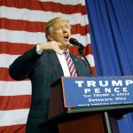 Republican presidential candidate Donald Trump speaks during a campaign rally at the Delaware County Fair, Thursday, Oct. 20, in Delaware, Ohio. (AP Photo/ Evan Vucci)
