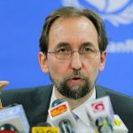 In this Feb. 9 photo, United Nations High Commissioner for Human Rights Zeid Ra&rsquo;ad al-Hussein speaks in Colombo, Sri Lanka. The U.N. human rights chief said on Wednesday that U.S. presidential candidate Donald Trump would be &ldquo;dangerous from an international point of view&rdquo; if he is elected. (AP Photo/Eranga Jayawardena, File)