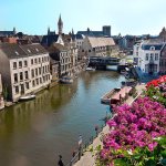 What was once Ghent&rsquo;s harbor is now a major tourist attraction. The city was founded at the confluence of two rivers: the Lys and the Scheldt.