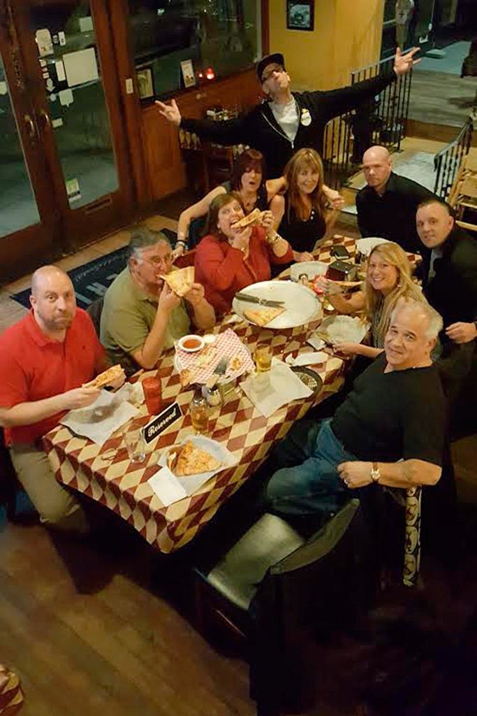 The New York party last week at Brooklyn Bros. Pizzeria in Everett included people from Queens, Brooklyn, Manhattan and even one from New Jersey. (Cody McMillan)