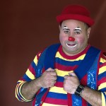 Cyrus Zaveih, also known as Cido the Clown, poses for a photo, Tuesday, Oct. 18. A spate of scares involving people doing menacing things while dressed in clown costumes has been no laughing matter for real clowns. Some clowns who perform at parties and other private events complain that bookings have fallen off amid creepy clown sightings, some of which have been revealed to be hoaxes. (AP Photo/Mary Altaffer)