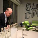 Benny Teal samples the various Gins available to make a custom mix during the Giniology class at Scratch Distillery Saturday night in Edmonds on April 17, 2016. (Kevin Clark / The Herald)