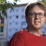 Ian Jordan, 39, of Lake Forest Park is threatening to sue Lynnwood for $5 million, claiming traffic-enforcement cameras are illegal because the city hasn&rsquo;t posted crash and citation data. (Kevin Clark / The Herald)