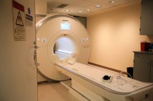 The MRI machine in the newly opened Western Washington Medical Group imaging center also host a CT scanner and soon to be installed x-ray machine in Everett. (Kevin Clark / The Herald)