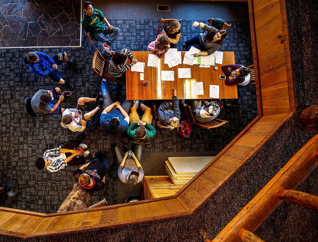 Members of the Darrington Youth Coalition meet at the newly acquired North counties Family Services building at 1015 Seeman St. in Darrington. The building is rustic