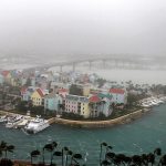 Hurricane Matthew moves through Paradise Island in Nassau, Bahamas, on Thursday. The head of the Bahamas National Emergency Management Authority, Capt. Stephen Russell, said there were many downed trees and power lines, but no reports of casualties. (AP Photo/Tim Aylen)
