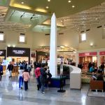 The Washington Monument built entirely of Legos is on display as part of The Lego Americana Roadshow at Alderwood mall. (Kevin Clark / The Herald)