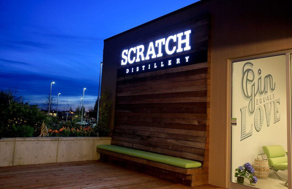 Scratch Distillery Saturday night in Edmonds on April 17, 2016. (Kevin Clark / The Herald)