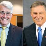 Republican challenger Bill Bryant (left) and Democratic Gov. Jay Inslee.