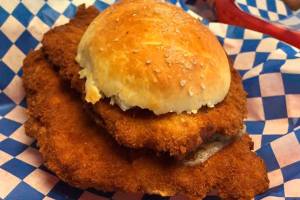 The knockwurst, made with 25​ percent​ pork and 75 percent beef, at ​Brat ​From Deutschland in Lake Stevens. (Photo by Aaron Swaney)