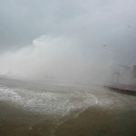 Surf and wind from Hurricane Matthew crash on the waterfront in Baracoa, Cuba, on Tuesday. The dangerous Category 4 storm blew ashore around dawn in Haiti. It unloaded heavy rain as it swirled on toward a lightly populated part of Cuba and the Bahamas. (AP Photo/Ramon Espinosa)