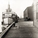 The Verona shown during a 1917 re-enactment of its position along the dock where the Everett Massacre occurred on Nov. 5, 1916. (Photo courtesy of the Everett Public Library)