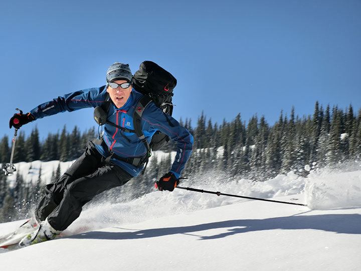 Lowell Skoog skiing in the Mission Ridge backcountry in April 2016. (Mike Rolfs)