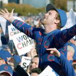 Cubs fans celebrate the team&rsquo;s World Series title at a rally in Grant Park Friday in Chicago. (AP Photo/Nam Y. Huh)