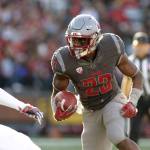 Washington State running back Gerard Wicks (23) runs with the ball during the second half of a game against Arizona on Nov. 5 in Pullman. (AP Photo/Young Kwak)