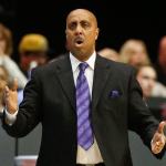 Washington head coach Lorenzo Romar gets animated during the first half of a game against San Diego State last season. (AP Photo/Lenny Ignelzi)