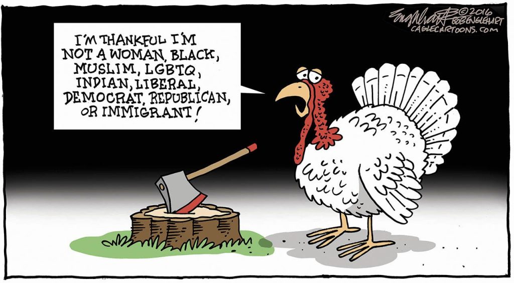 Editorial cartoons for Wednesday, Nov. 23