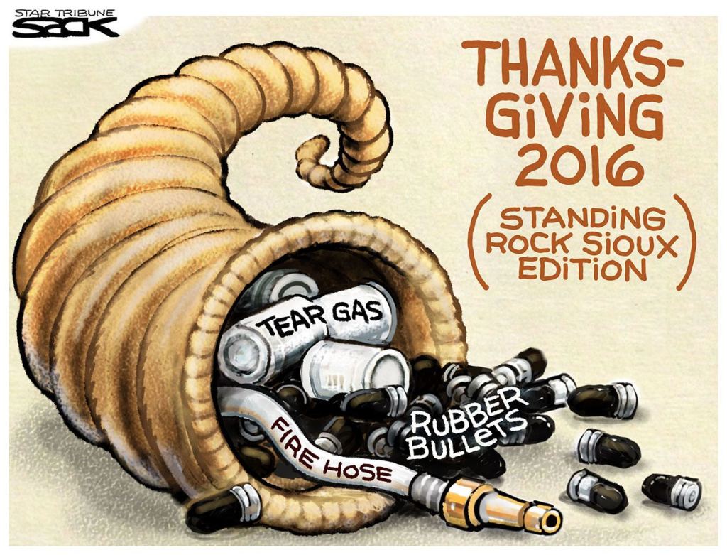Editorial cartoons for Thanksgiving Day, Thursday, Nov. 24