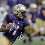 Washington wide receiver John Ross runs with the ball against Portland State during a game Sept. 17 in Seattle. Washington won 41-3. (AP Photo/John Froschauer)