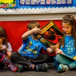 Dan Bates / The Herald                                Want to see something REALLY SCARY? Leave it to kindergarten classmate Keelan Clark to find something scary in the book &ldquo;Is This a Monster?&rdquo; on Thursday and show it to Hayley Whitaker while reading newly acquired books in Lisa Brizendine&rsquo;s kindergarten class at Beverly Elementary School. Evelyn Holdt reads at left. The books are part of &ldquo;A reading library for kindergarteners,&rdquo; and include both fiction and nonfiction, Principal Danielle Sanders says.