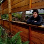 Eagle Scout Jack McManis was awarded the Boy Scouts of America William T. Hornaday Silver Medal for his work on several projects the last four years, including a huge conservation project, resulting in the creation of Mukilteo Elementary School&rsquo;s outdoor classroom. Here, he sits in a bird blind he built, from which more than 25 species of birds have already been observed and identified. (Dan Bates / The Herald)