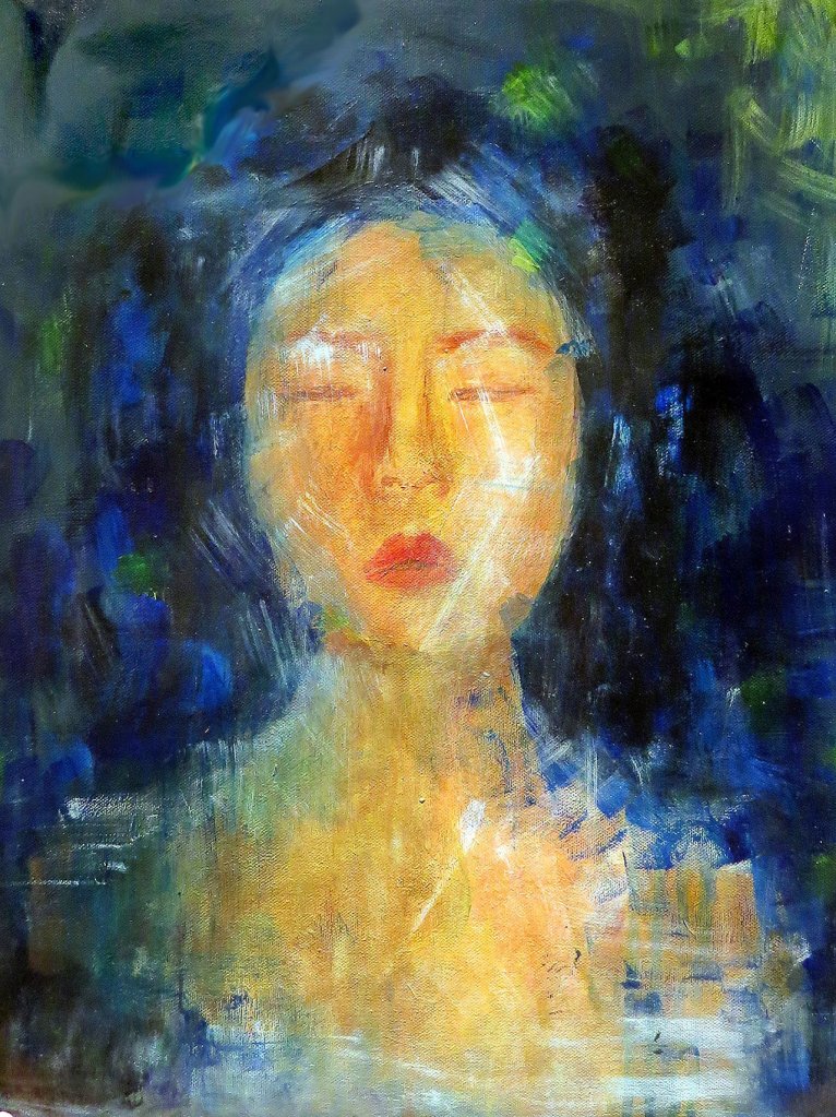 Edmonds-Woodway High School senior Hannah Noh displays artworks through January at the Frances Anderson Center in Edmonds. Among them is &ldquo;Overcoming.&rdquo;