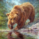 &ldquo;Downhill Threat&rdquo; is one of King&rsquo;s oil paintings to be displayed at Cole Gallery in Edmonds this month.