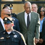 Bill Cosby, third right, leaves following a hearing in his sexual assault case at the Montgomery County Courthouse on Wednesday, Nov. 2, in Norristown, Pennsylvania. (AP Photo/Mel Evans)
