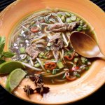 A quick version of beef pho is easy to put together because the steak cooks in minutes. (Diedra Laird / Charlotte Observer)