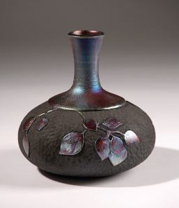 Marguerite Goff of Stanwood will exhibit pottery such as this vase titled &ldquo;Blue Poplar&rdquo; at the Rexville Grange Art Show, opening tonight between Conway and La Conner.