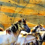 &ldquo;Open Range&rdquo; an acrylic painting by Liana Bennett is among the art work shown during the annual small works show at Matzke Fine Art Gallery on Camano Island.