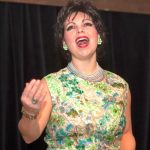 Ria Peth Vanderpool, of Skagit County, performs the music of Patsy Cline on Saturday evening at the Marysville Opera House.