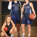 From left to right, Glacier Peak seniors and Division-1 recruits Paisley Johnson (Brigham Young), Kayla Watkins (Weber State) and Samantha Fatkin (Arizona). (Kevin Clark / The Herald)