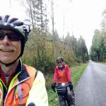 B.I.K.E.S. Club of Snohomish County members Rick Proctor (left) and Dan Scott wear bright colors and use headlights both day and night to stay visible on gray fall rides. Scott also heads a &ldquo;Ride in the Rain&rdquo; team this month to encourage cyclists to brave the wet. (Contributed photo by Rick Proctor)