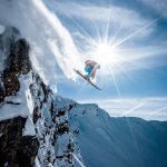 Matt Elliott goes airborne at Kicking Horse in British Columbia. (Photo courtesy Warren Miller Entertainment)