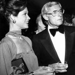 In this 1976, photo, Mary Tyler Moore attends a reception in Los Angeles with her husband, Grant Tinker, before she was honored by the Hollywood chapter of the National Academy of Television Arts and Sciences for outstanding achievement in the industry. (AP Photo/File)
