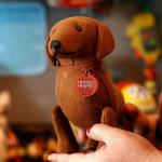 Trippel-Trappel Dachshund, made with mohair, is a pull toy with wheels embedded in his feet was made by Gebruder Bing, a German toy maker, in about 1910. (Dan Bates / The Herald)