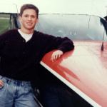 Todd Zentner stands by a Cessna airplane at Harvey Field in Snohoimish, where he earned a pilot&rsquo;s license in the summer between his junior and senior years at Cascade High School. (Zentner family)