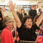 Republican supporters reacted to election results at the Snohomish Event Center on Nov. 8. (Kevin Clark / The Herald)