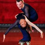 Esha and Keaton work through a routine. (Kevin Clark / The Herald)