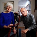 Retired educators, Ed and Betty Morrow, both in their 80s, relax at their home in Everett. (Dan Bates / The Herald)