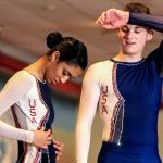 Esha and Keaton take a break during practice. (Kevin Clark / The Herald)