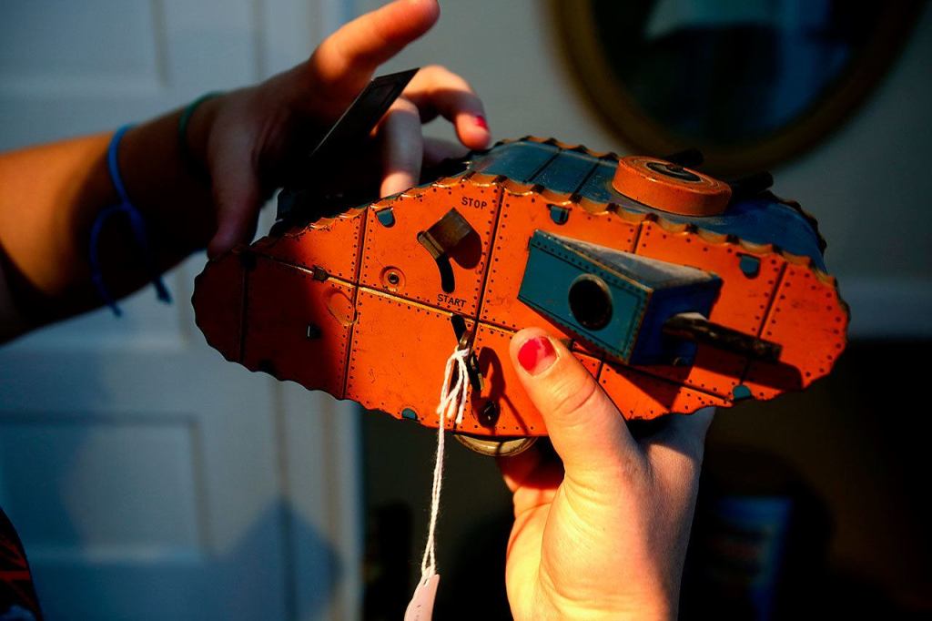 This World War I Doughboy Tank is a tin wind-up toy that was made in the 1930s by Marx and Co. (Dan Bates / The Herald)