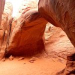 Sand Dune Arch is contained between cathedral-like fins of red sandstone. (Jon Bauer/The Herald)