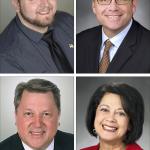Top: Alex Hels (left) and Strom Peterson; bottom: Jeff Scherrer (left) and Lillian Ortiz-Self