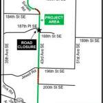 Snohomish County Public Works is planning arterial improvements on 43rd Ave. SE from SR 524 to Sunset Road at 180th St. SE. (Map courtesy of Snohomish County)