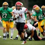 Archbishop Murphy&rsquo;s Anfernee Gurley (center) sprints downfield for a touchdown at Tumwater on Nov. 19. Gurley will shift his full-time focus to defense at Eastern Washington University next season. (Ian Terry / The Herald)