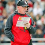 Louisville coach Bobby Petrino leads the Cardinals against Boston College on Nov. 5. On Wednesday, Louisville athletic director Tom Jurich said that a UL assistant discussed Wake Forest&rsquo;s game plan with a Deamon Deacons broadcaster before the two team&rsquo;s played. How much Petrino knew could determine how much trouble the Cardinals may be in.(AP Photo/Winslow Townson)